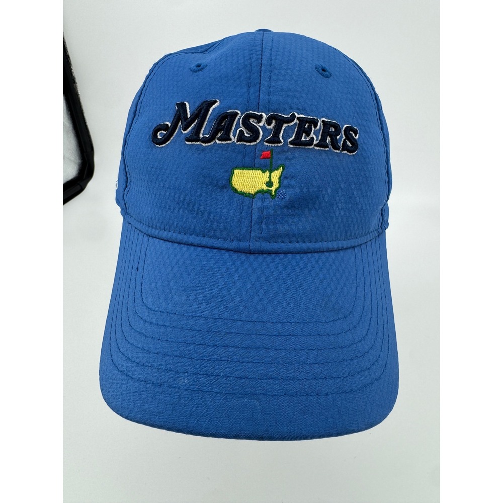 Masters Augusta Golf Hat Cap Mens OSFA Blue Embroidered UPF 30+ Strapback Preppy